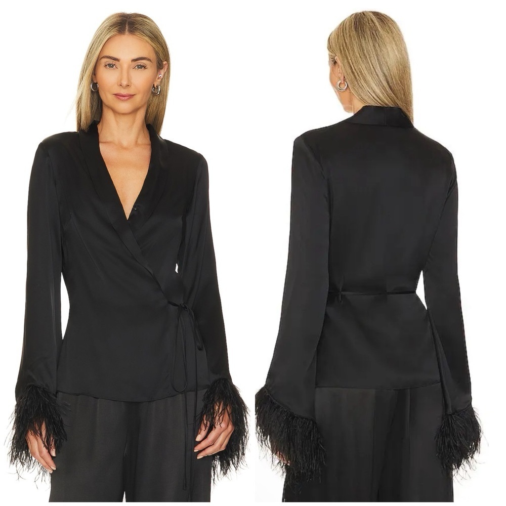 Amanda Uprichard X Revolve Shanelle Top in Black Size S